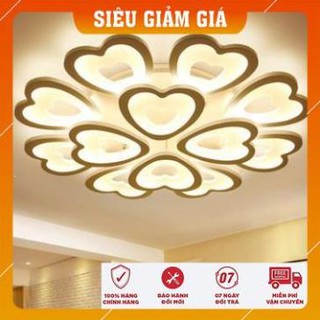 Đèn Ốp Trần - Đèn LED Ốp Trần - Đèn Mâm Ốp 12 Lá Hình Trái Tim Trang Trí Phòng Khách Hiện Đại