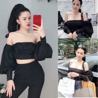 Áo xô thô cúp ngực rớt vai tay phồng