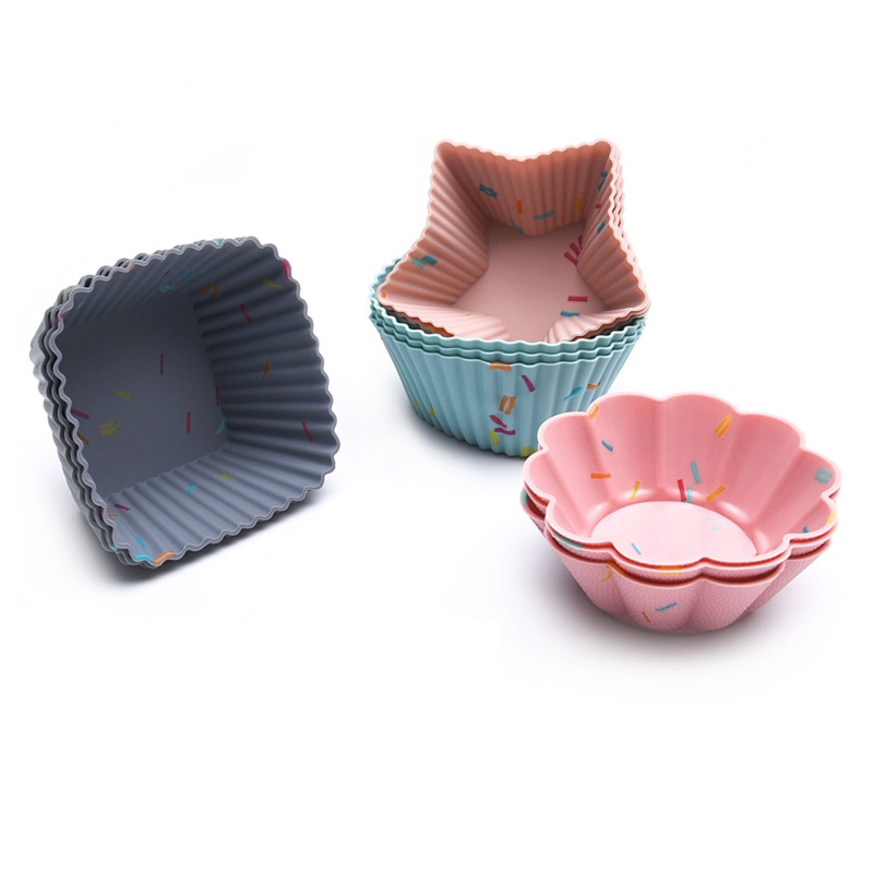 Bộ 4 Cốc Silicone Không Chứa BPA Dùng Làm Bánh Tiện Dụng