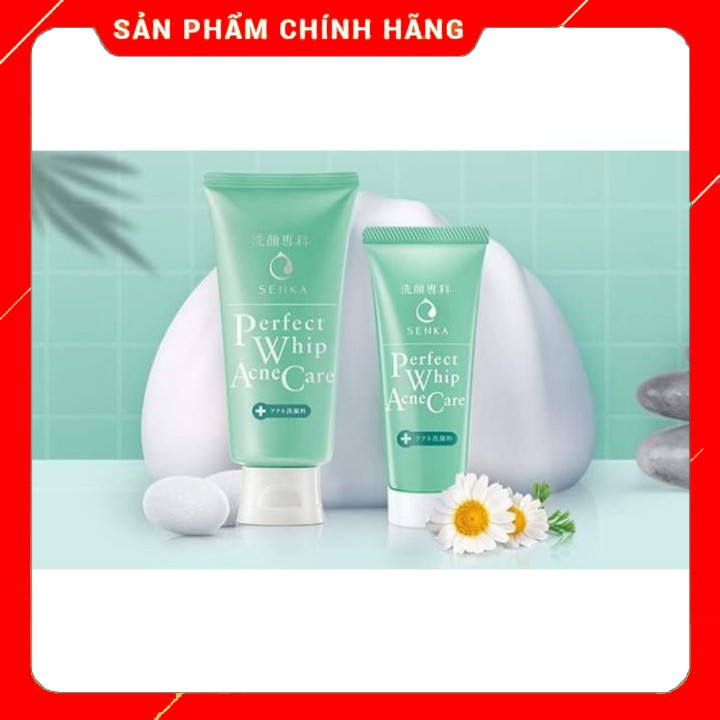 ( giá sỉ ) Sữa rửa mặt dành cho da mụn Senka Perfect Whip Acne Care 100g ( Rẻ vô địch )