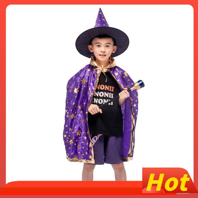 Set Đồ 2 Món Hóa Trang Phù Thủy Cho Bé Dịp Halloween