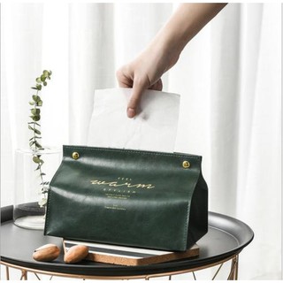 Mua Warm Stylish Leather Hộp da đựng khăn giấy cao cấp - Home and Garden