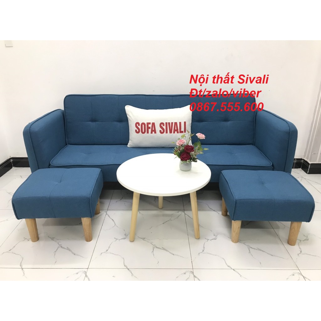 Bộ ghế sofa giường sofa bed tay vịn phòng khách sivali sopha