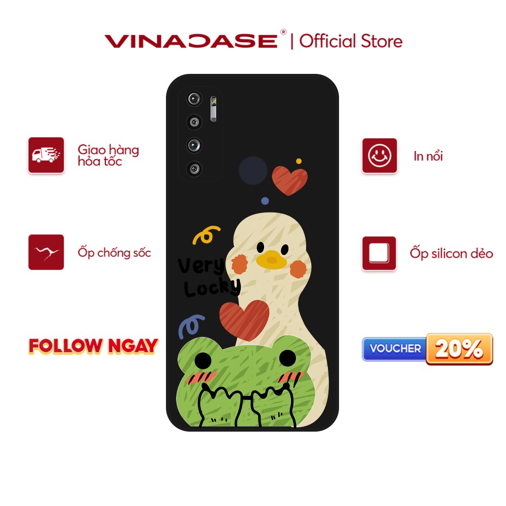 Ốp lưng Vina Case Vsmart Joy 3/Joy 4/Bee 3/Star 3/Aris/....dẻo đen viền bảo vệ camera hình Ếch Vịt