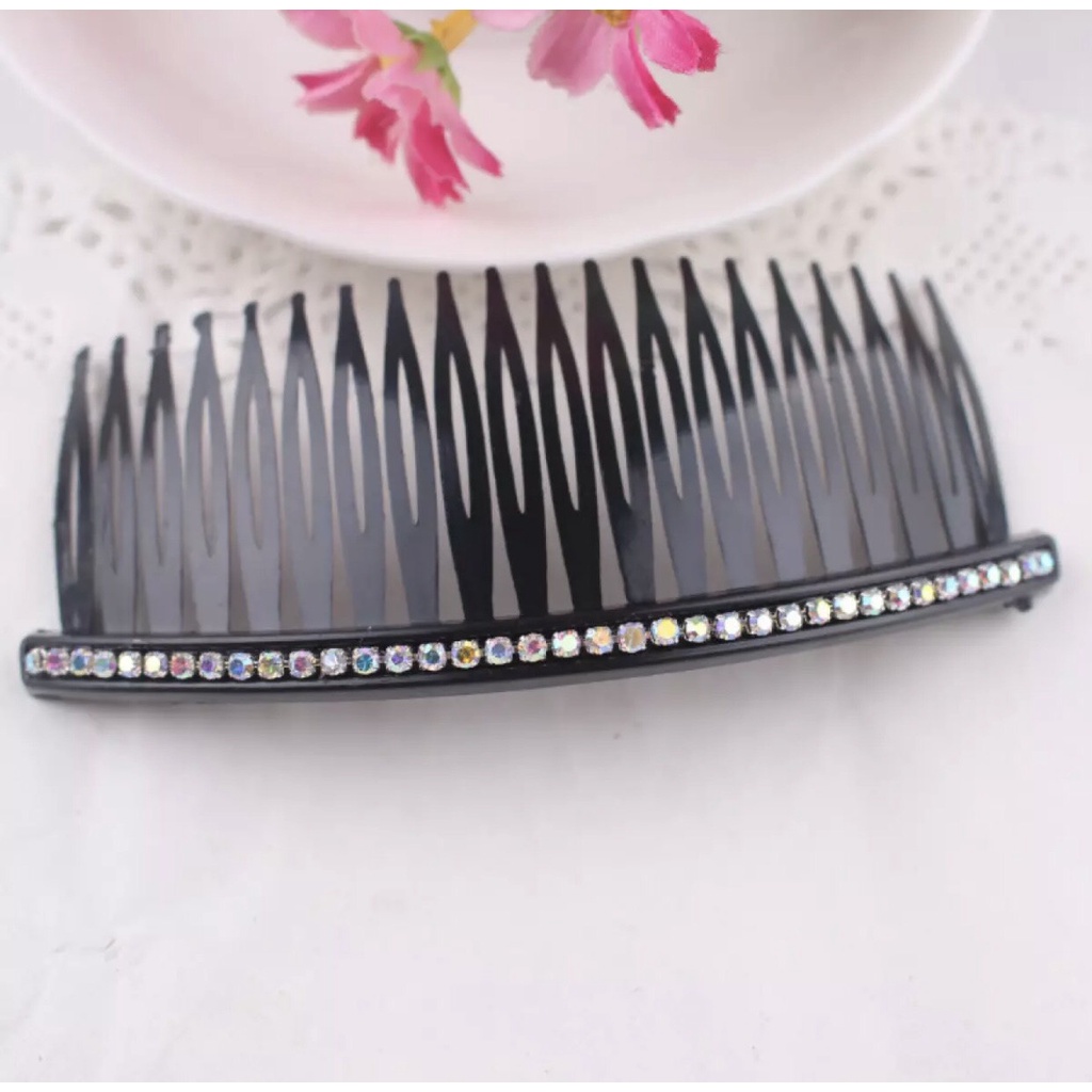 Kẹp Tóc - Xược Tóc Mái Màu Đen Đính Đá Nhân Tạo Sang Chảnh Cho Bạn Nữ HOT TREND PKHN0543