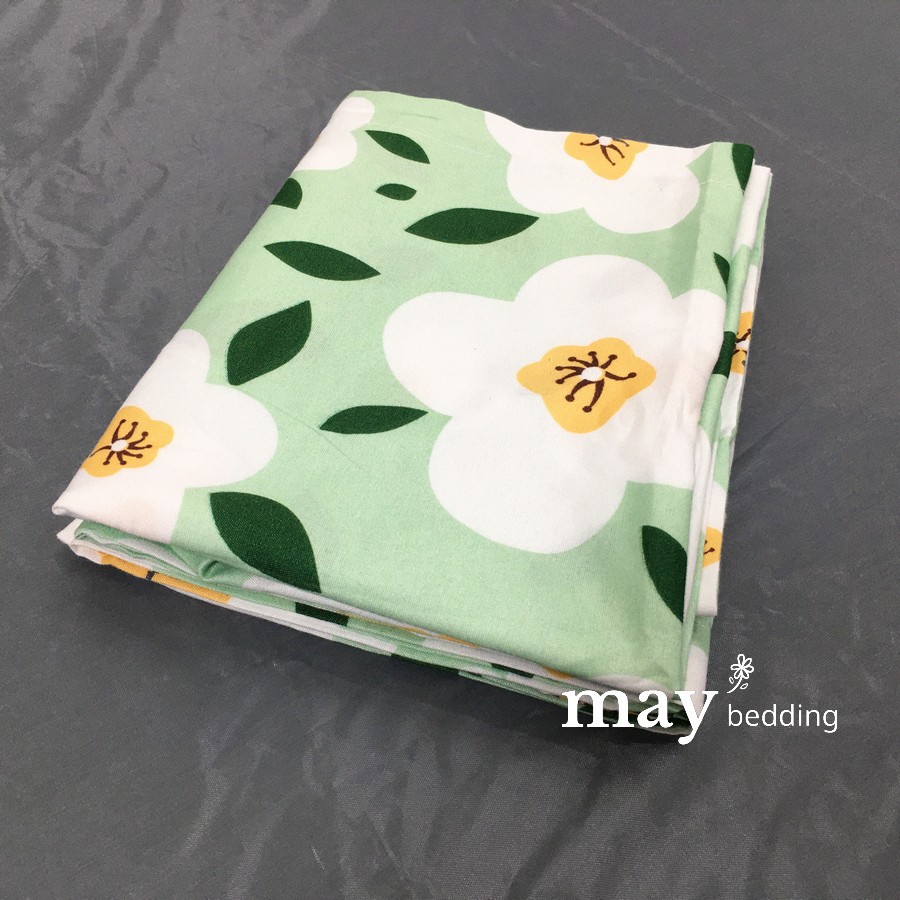 Drap trải giường May Bedding ga bọc nệm kèm 2 vỏ gối poly cotton kích thước m6 hoặc m8 nhiều mẫu | BigBuy360 - bigbuy360.vn