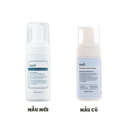 Sữa Rửa Mặt Dưỡng Ẩm Klairs Rich Moist Foaming Cleanser 100ml