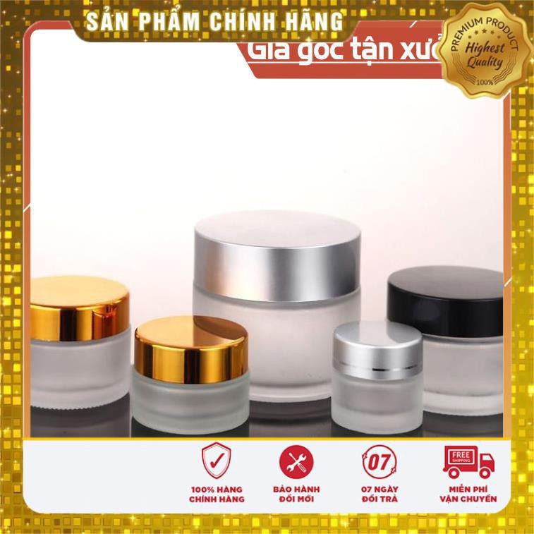 Hũ Chiết Mỹ Phẩm ❤ TRÙM SỈ ❤ Hũ chiết mỹ phẩm thủy tinh mờ 5g,10g,15g,20g,30g,50g đựng kem , phụ kiện du lịch