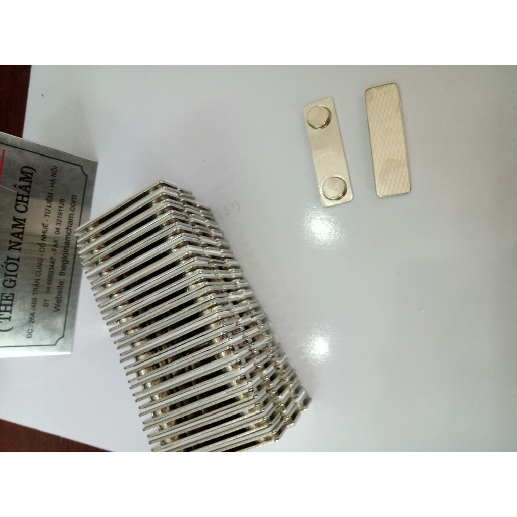 Nam châm cài áo 2 nút loại ngắn, dài