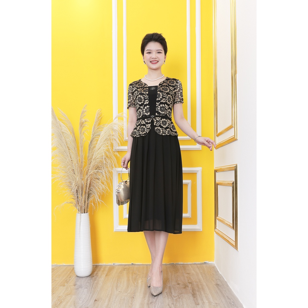 Đầm Ren Hoa Peplum chân voan Ladyshop thời trang trung niên cao cấp TK816 | BigBuy360 - bigbuy360.vn