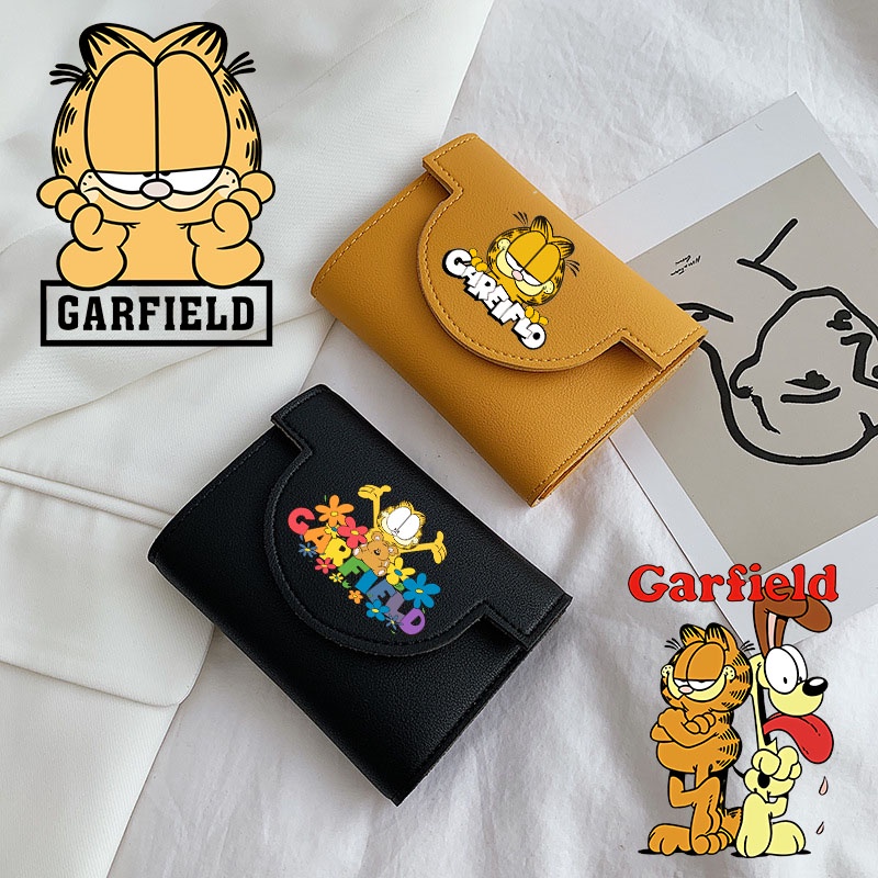 Garfield Ví Đựng Tiền Xu / Thẻ Họa Tiết Đáng Yêu Cho Nam Nữ