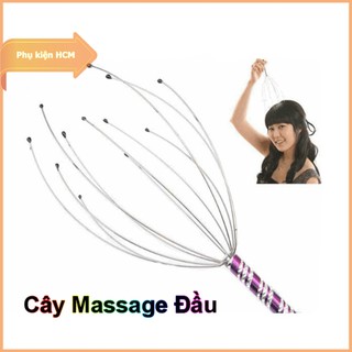 Dụng cụ Massage đầu – Cây gãi đầu – Chất liệu Inox cao cấp – Thiết kế đầu tua  matxa thư giản – Ngăn rụng tóc