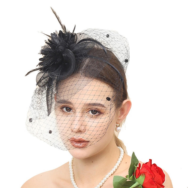 Băng Đô Cài Tóc Đính Lông Vũ Dễ Thương