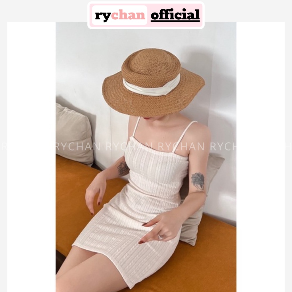 Đầm Ôm Body Nữ Len Gân Đi Biển Hai Dây Quyến Rũ Sang Chảnh [ẢNH THẬT CUỐI] – MOI016