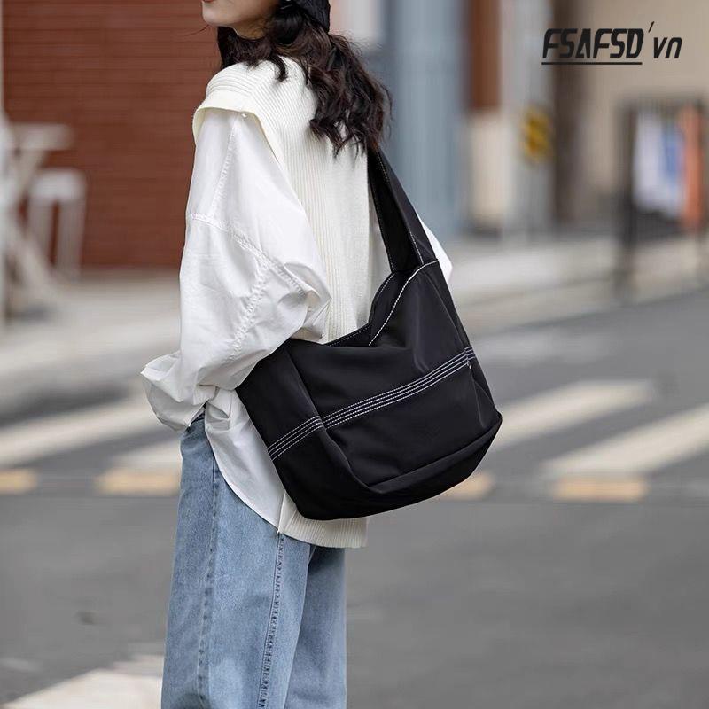 Túi Đeo Chéo Denim Sức Chứa Lớn Thời Trang Theo Phong Cách Hàn Quốc Dành Cho Nữ