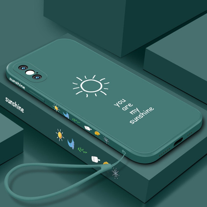 Ốp điện thoại silicon màu trơn in họa tiết thời trang thích hợp cho Iphone 11 12 Pro Xs Max Xr X 8 7 Plus Se 2020