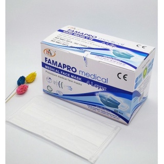 Hộp 50 cái khẩu trang y tế 4 lớp kháng khuẩn Famapro