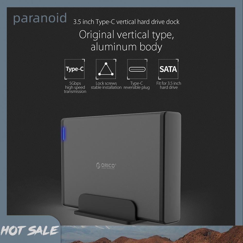 Hộp Đựng Ổ Cứng Ngoài Orico 7688C3 3.5 inch Type-C USB3.1 Đen | BigBuy360 - bigbuy360.vn