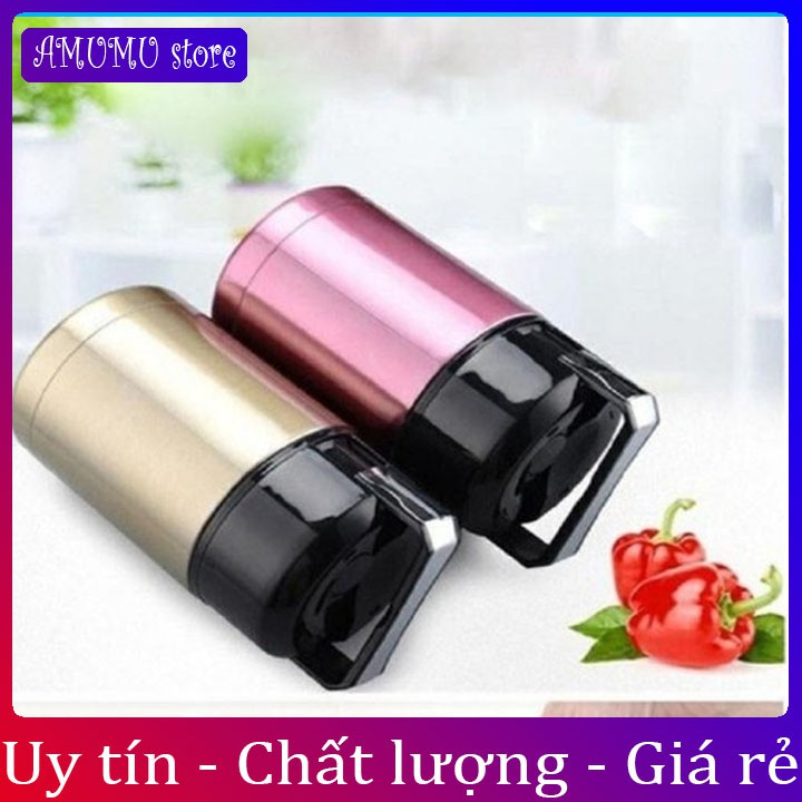 Bình Ủ Cháo Cao Cấp Có Quai Xách Rút Gọn 1000ml Tiện Lợi Cho Gia Đình