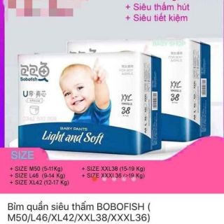Bỉm quần bobofish xuất nhật M100, L96,Xl8