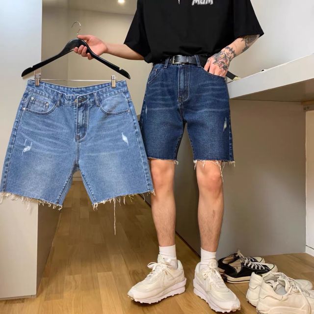 Short jean tưa 2 bên 2 màu