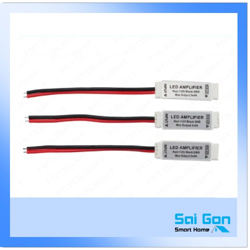 Bộ Khuếch Đại Tín Hiệu LED Dây RGB DC 5V 12V 24V, Jack Hàn Dây Led