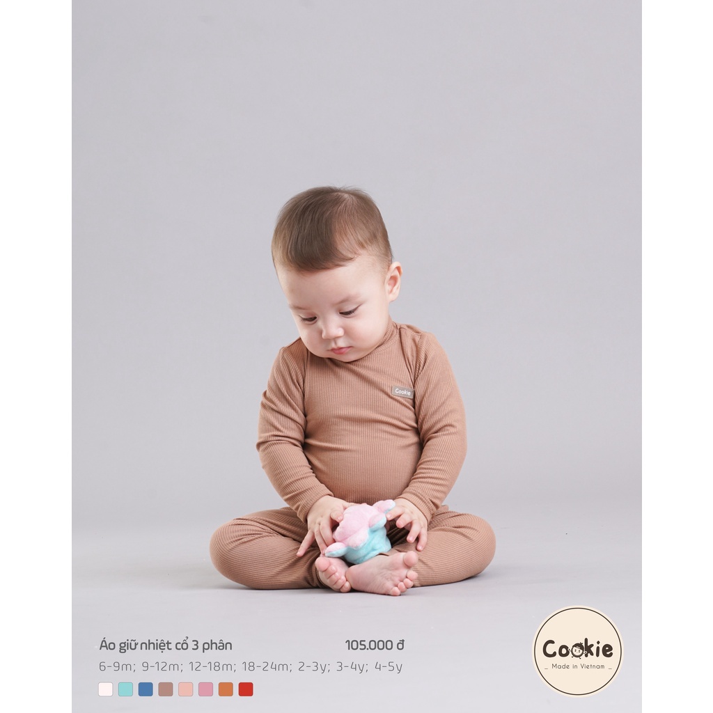 [CHÍNH HÃNG] Áo cổ lọ giữ nhiệt cổ 3cm họa tiết đáng yêu cho bé Cookie