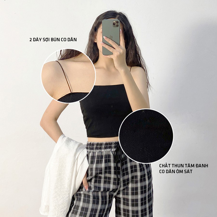 [Mã FAMAYWA giảm 10K đơn 50K] Áo hai dây LYRA sợi bún ôm body siêu tôn dáng trẻ trung năng động - VSYAC0096 | BigBuy360 - bigbuy360.vn