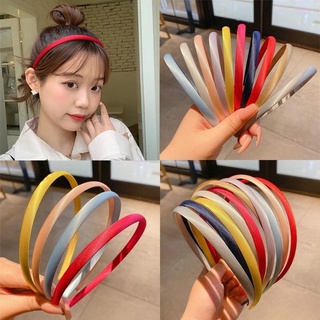 Băng đô cài tóc vải satin mỏng 1cm - 01pcs