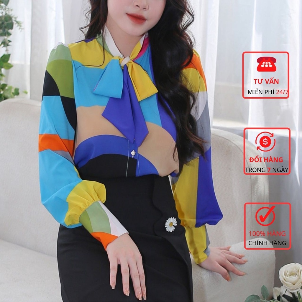 [Mã FAMARAL1 giảm 10K đơn 50K] Sơ mi công sở nữ họa tiết lập thể, chất liệu mềm mát AA550 | BigBuy360 - bigbuy360.vn
