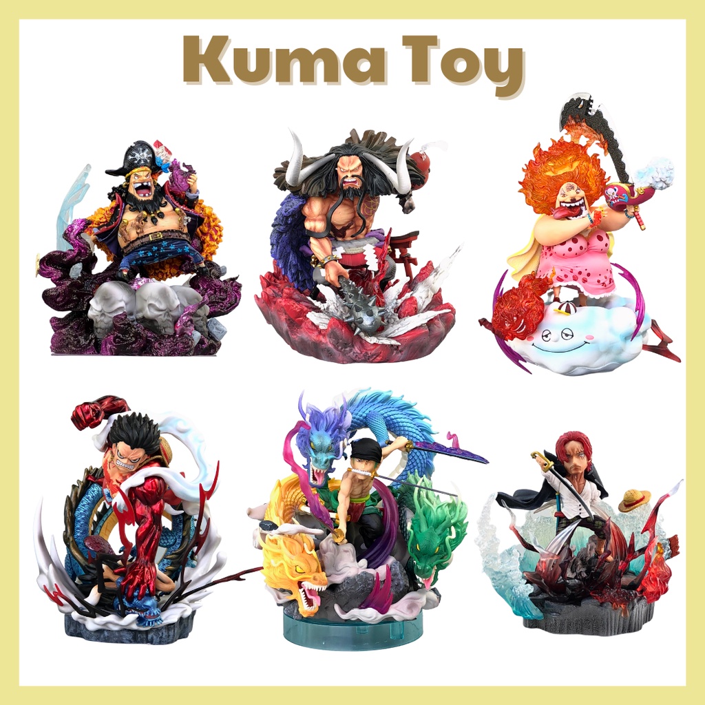 Mô hình anime One Piece Luffy, Zoro, tứ hoàng Kaido, Big Mom, Râu Đen, Shank cực đẹp