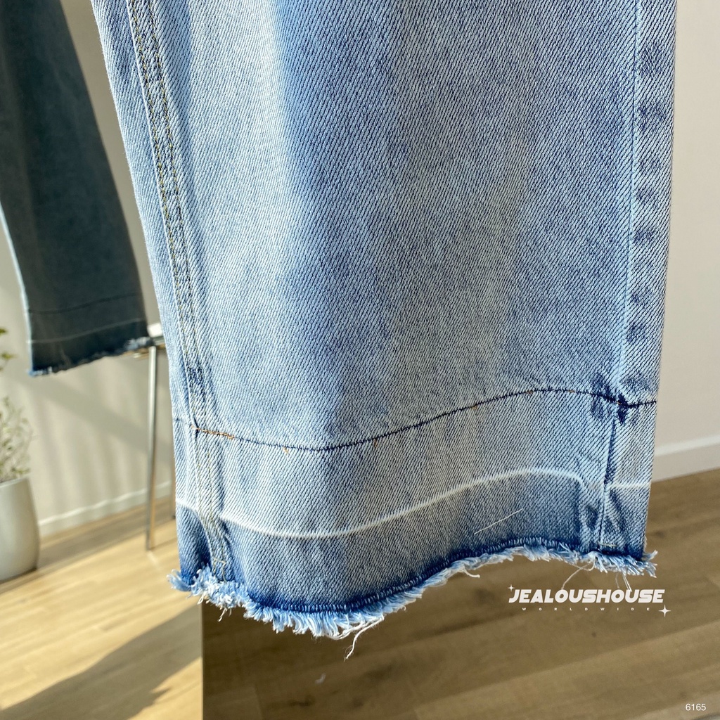 Quần bò nữ, quần jeans nữ  GẤU ĐẬM RÁCH ONE2 - 6165