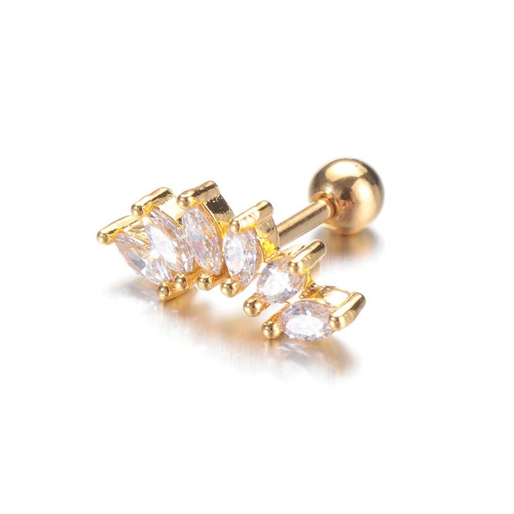 SOMEDAYZL Bông Tai BằNg ThéP Không Gỉ ĐíNh Đá HìNh Chữ ThậP / MặT Trăng