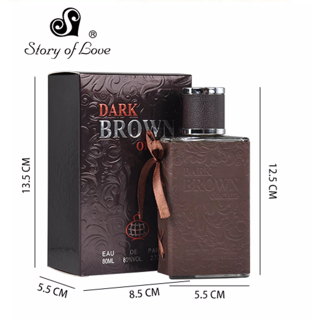 Nước Hoa Nam Cao Cấp Thơm Lâu Nam Tính Darkbrown Hương Thơm Mạnh Mẽ, Cuốn Hút, Lưu Hương 10h, Khiến Nàng Không Nỡ Rời Xa