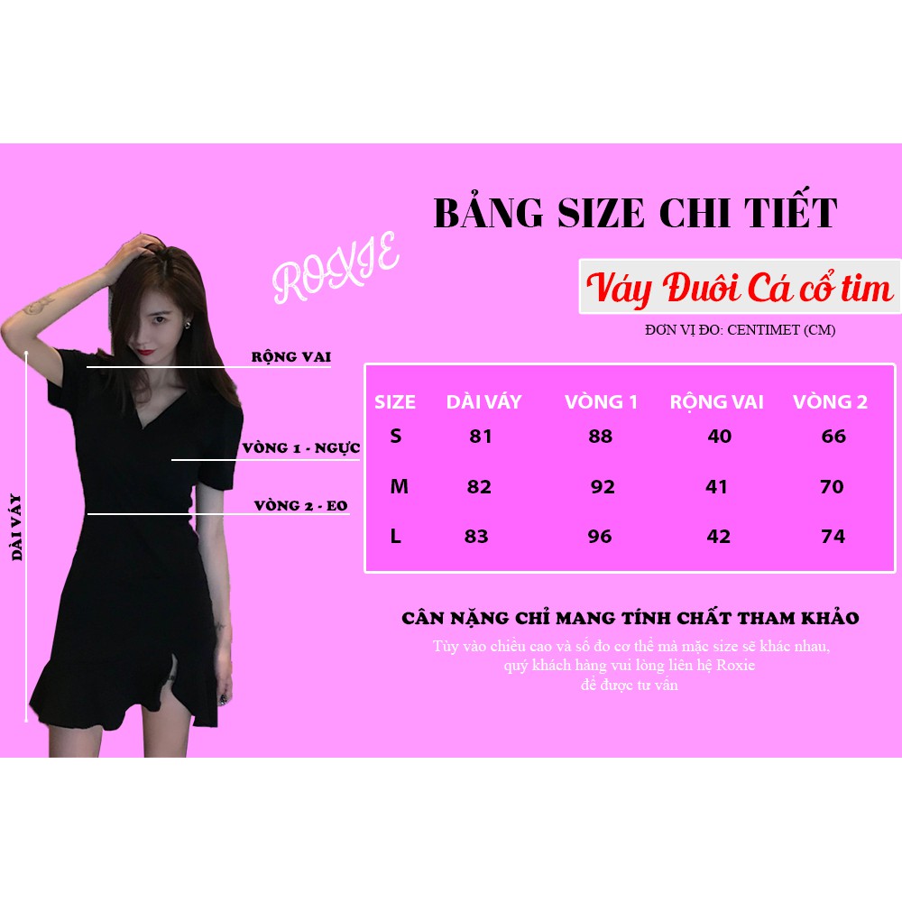 Đầm nữ dáng ôm body xòe đuôi cá xẻ đùi sexy phong cách dự tiệc ulzzang - Roxie