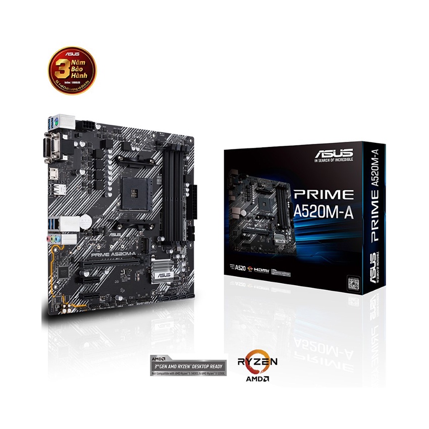 [Mã 254ELSALE giảm 7% đơn 300K] Mainboard ASUS PRIME A520M-A - Hàng chính hãng