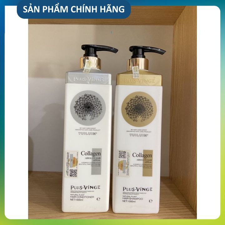 [Hàng Chính Hãng] Cặp Dầu Gội Xả COLLAGEN VINGE PLUS 1000ML Siêu Mềm Mượt,Ngăn Rụng Tóc,Phục Hồi Tóc Hư Tổn | BigBuy360 - bigbuy360.vn
