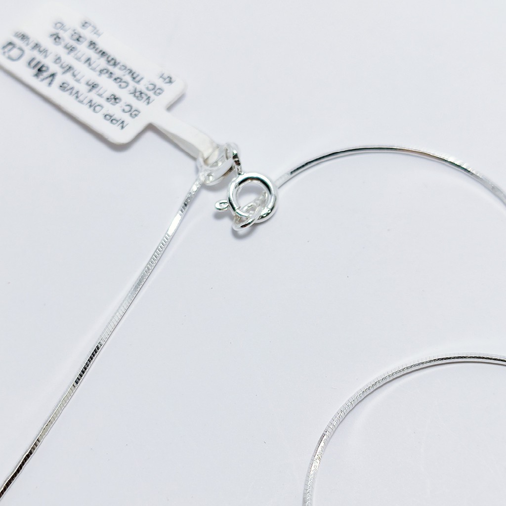 Dây chuyên bạc dây mì trơn sợi mảnh