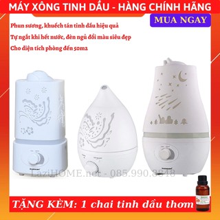 Máy phun sương, xông tinh dầu, may phun suong, xong tinh dau HỒ ĐIỆP Lazi HOME - Tặng 1 chai tinh dầu thơm