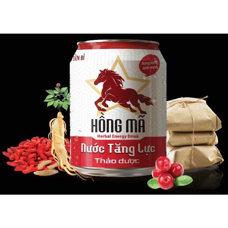 nước tăng lực thảo dược Hồng Mã không cafein #helenngocshop