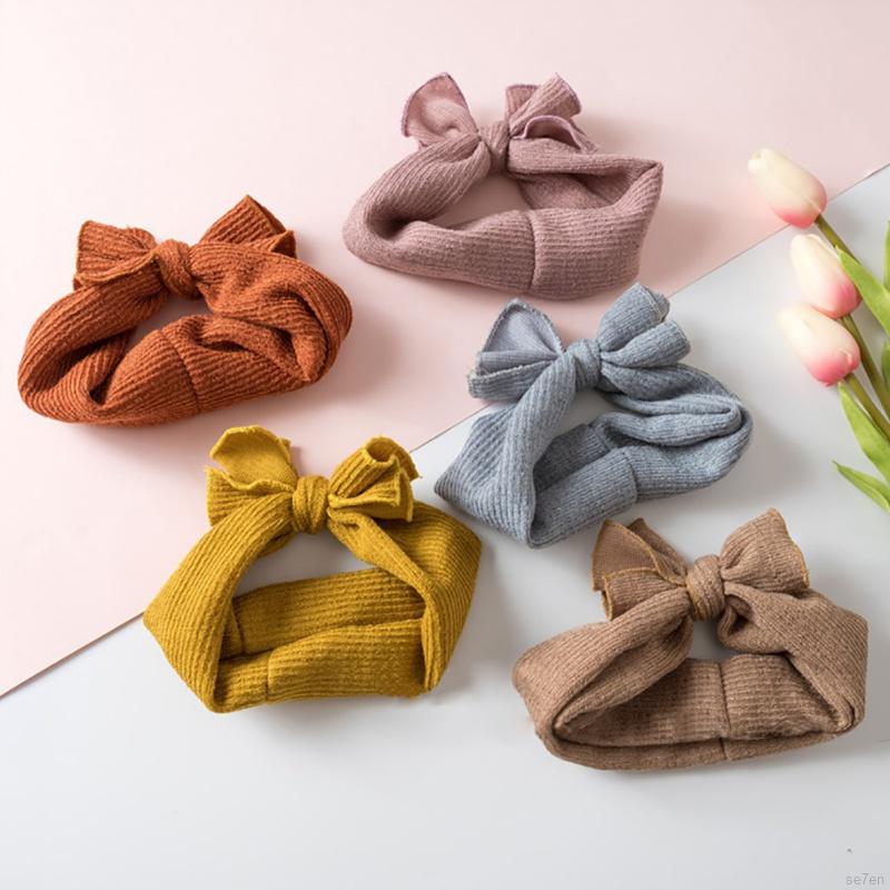 Băng đô nơ màu trơn phong cách thời trang dễ thương cho trẻ em