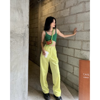 Quần dài nhung vàng tartan tiết kiệm 79k khi mua cả set