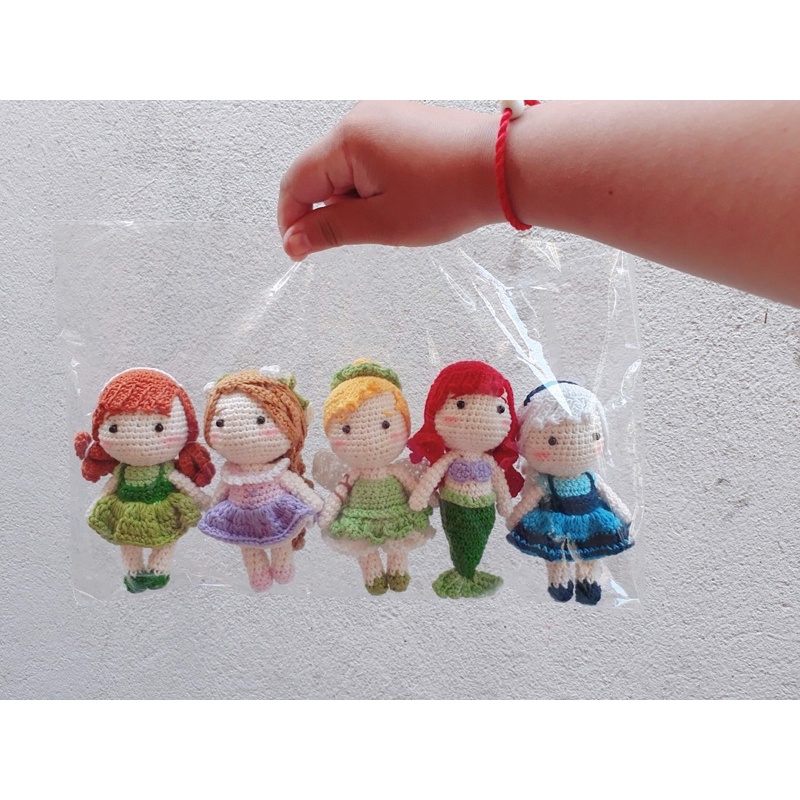Công chúa Disney funsize Móc khoá len handmade