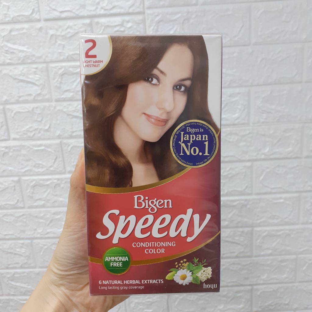 Thuốc nhuộm tóc Bigen Speedy Conditioning Color phủ bạc thảo dược màu tự nhiên