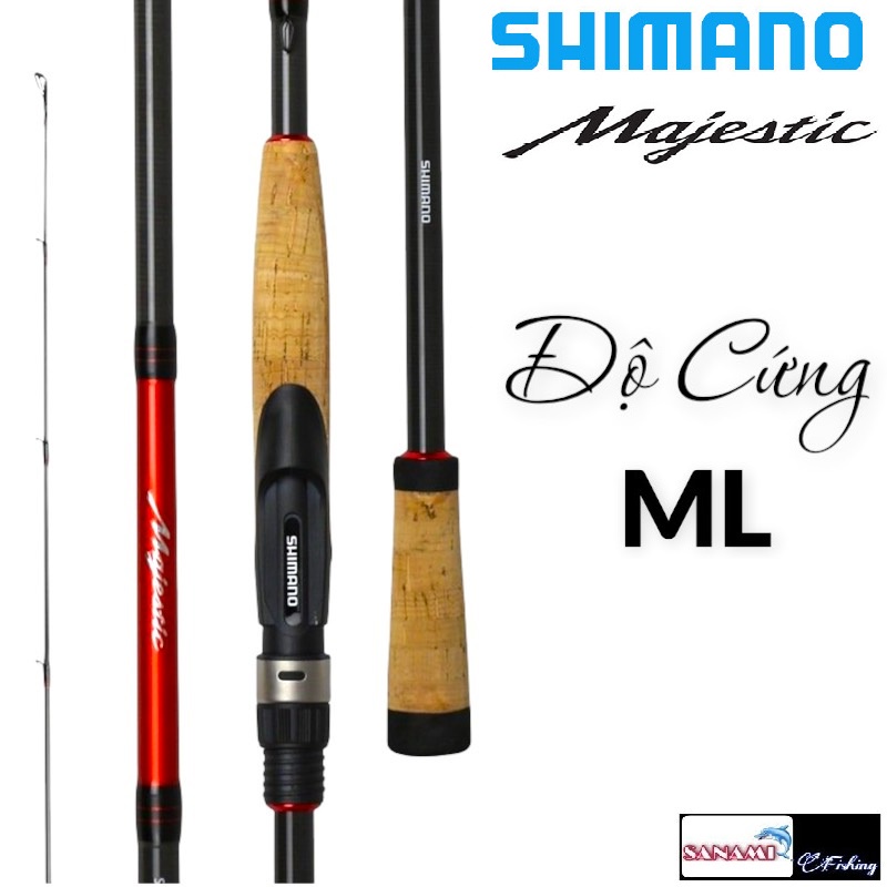 Cần Câu Máy Chính Hãng Shimano Majestic CM03 Độ Cứng ML Chuyên Câu Lure Săn Hàng Khủng - Sanami F