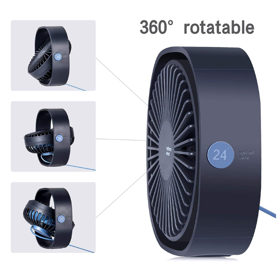 Quạt làm mát để bàn Xiaomi 3Life ba tốc độ cáp USB có thể điều chỉnh xoay 360 cho văn phòng / hộ gia đình / đi ô tô