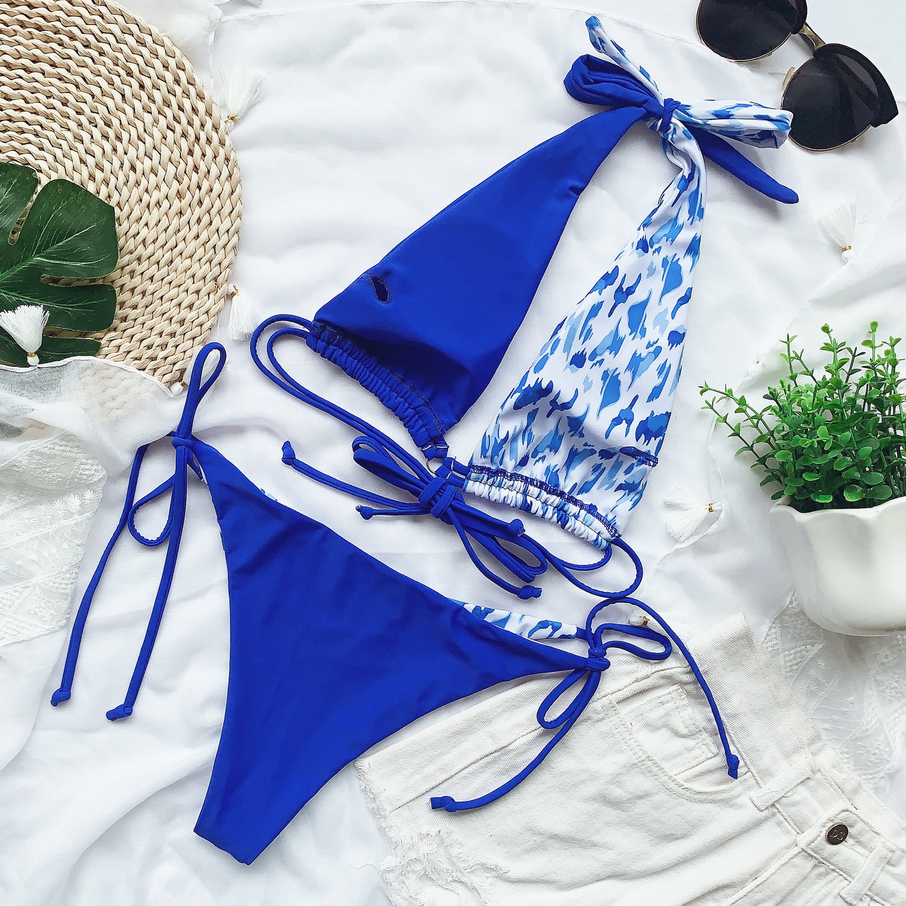 Bikini Nữ Phối Dây In Hoạ Tiết Da Báo Màu Hồng | BigBuy360 - bigbuy360.vn