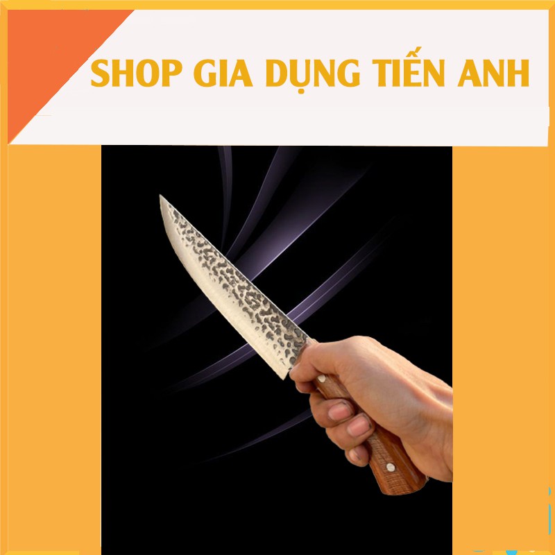 [ SIÊU HOT] Bộ Dao 3 món kiểu dáng cong chữ S, cán ốp gỗ hương đá Cao Cấp cực kỳ chắc chắn