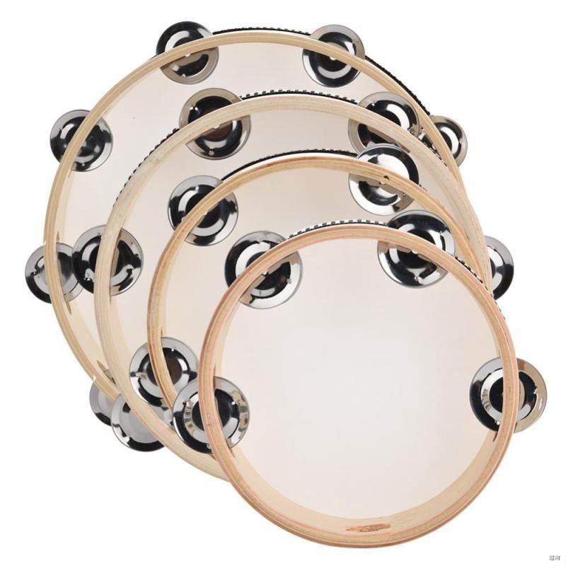 ♈✜❄Trống tròn cầm tay Tambourine 4 kích thước đồ chơi nhạc cụ thú vị cho bé