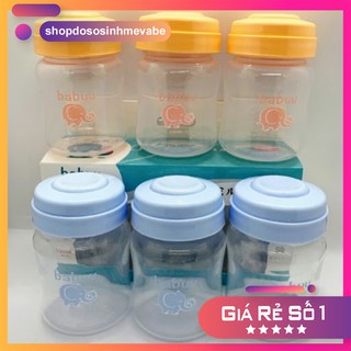 Set 3 bình trữ sữa, chia sữa Babuu 120ML (có tách lẻ)